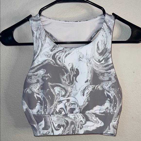 Zella Other - Zella Marble Sports Bra - Gray and White